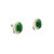 9.23 Carat Jadeite Jade Diamond Platinum Halo Earrings- Set of 2 For Sale - Image 4 of 5