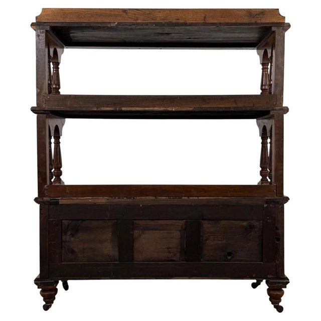 19th Century English Victorian Burr Walnut Cupboard with Shelves For Sale - Image 6 of 11