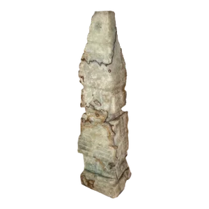 Mexican Carved Agate Layered Chalcedony Totem Sculpture