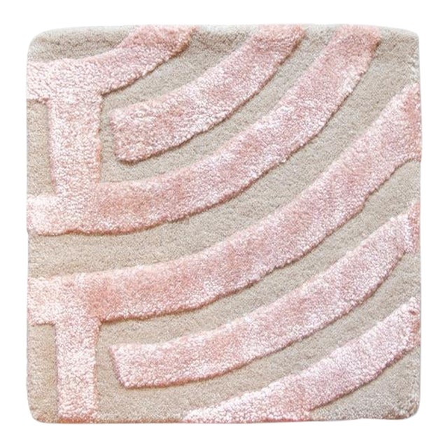Contemporary Sample Lucca Maze Rug, Peony Pink, 12x12 For Sale - Image 3 of 3