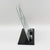 Art Deco Black Opaline Glass and Aluminum Picture Frame, 1930s For Sale - Image 4 of 8