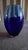 Mid-Century Modern Scandinavian Cobalt Blue Art Glass Vase | Heavy Hand Blown Mid Century Modern Statement Decor 9" For Sale - Image 3 of 9