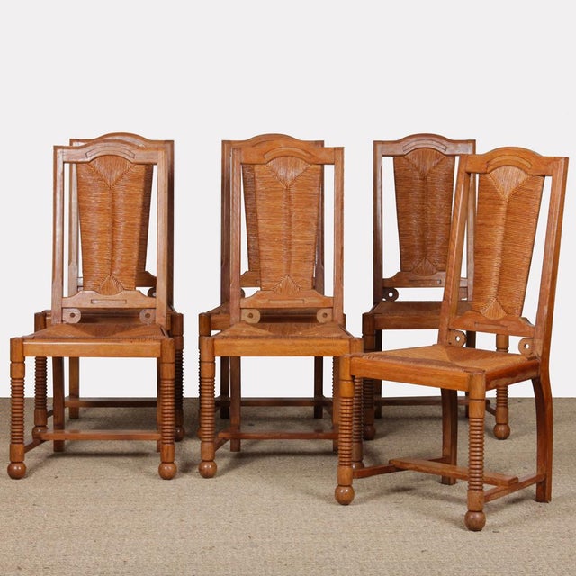 Chairs in the style of Charles Dudouyt, 1950, Set of 6 For Sale - Image 14 of 14