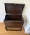 This wooden box on stand has loads of charm due to its weathered, stained patina and brass detailing. Great for use as an...