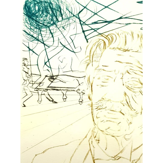 Salvador Dali - Albert Schweitzer - Original Hand Signed Engraving Dimensions: 17.5 x 12.5 cm 1970 Signed in pencil EA...