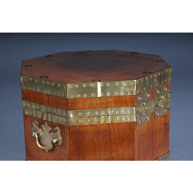 Antique English Mahogany Chest with Brass Fittings For Sale - Image 9 of 14