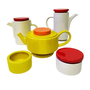 Postmodern Ceramic Set from SIC, 1970s, Set of 5