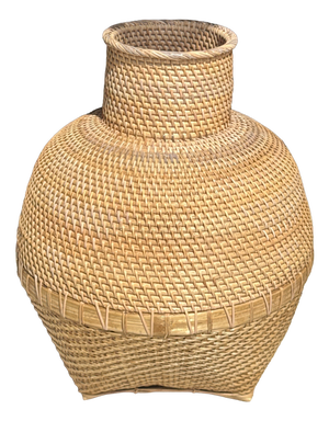 Indonesian Wickerwork Jar Basket