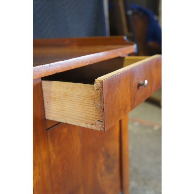 Early 19th Century Antique German Biedermeier Cherry Pillar End Table For Sale - Image 10 of 12