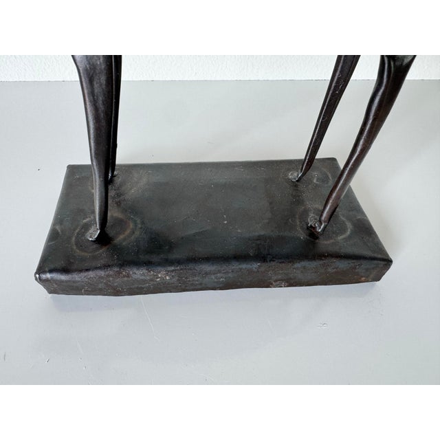 Vintage Handmade Brutalist Metal Bull Sculpture For Sale - Image 4 of 11