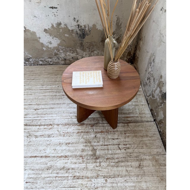 Constructivist Mahogany Side Table, 1950s For Sale - Image 3 of 18