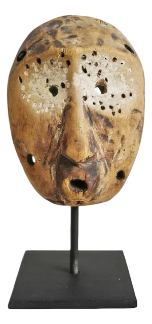 Vintage Small Passport Lega Mask on Stand