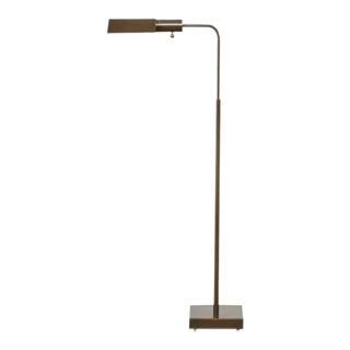 Midcentury Bronzed Adjustable Pharmacy Floor Lamp Casella Attributed For Sale