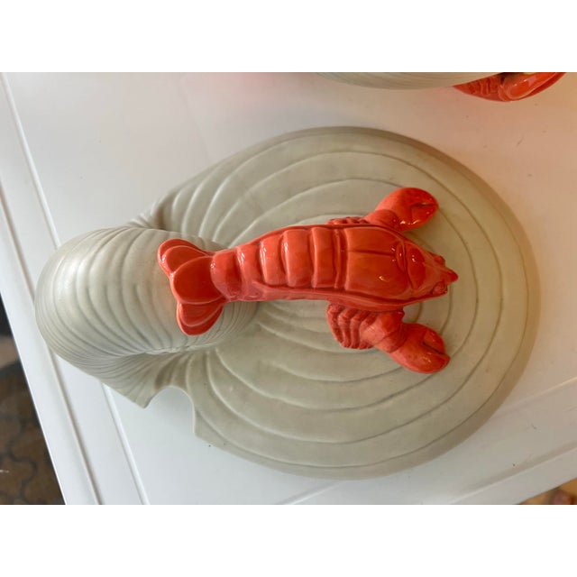 Nautical Vintage Ceramic Snail & Lobster Tureen For Sale - Image 3 of 10