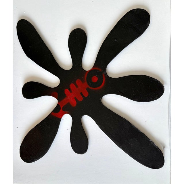 Carlos Betancourt, American (Born 1966) Abstract Sculpture Spray Paint and hand Painted Sculptural Wall Applique. Hand...
