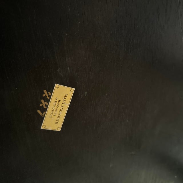 Maitland -Smith Round Leather Side Table. Wrapped Books Motif For Sale - Image 11 of 12