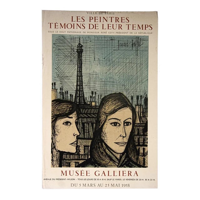 Bernard Buffet - Poster is an original poster print. The artwork was realized on the occasion of the exhibition of '' Les...