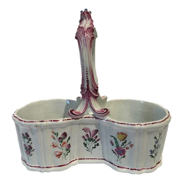 Porcelain Cruet with Floral Decor by Richard Ginori, Italy, 18th Century For Sale