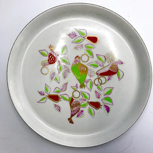 Shenango created a collectible set of 12 Days of Christmas Plates in the 1960s with Mid-Century Modern illustrative...