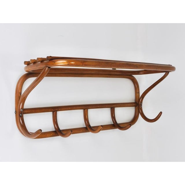 Art Nouveau Secessionist Bentwood Wall Coat Rack from Thonet, Austria, 1900s For Sale - Image 12 of 18