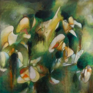 A Contemporary Abstract Oil Painting, "Lush Life, First Expansion"