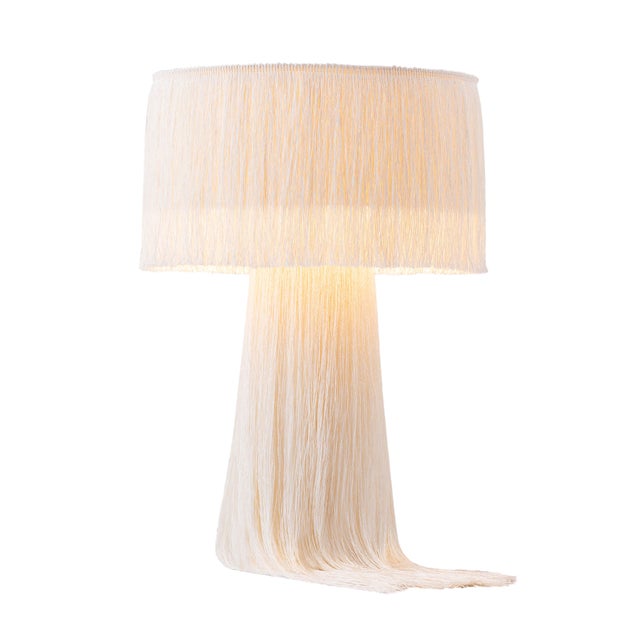 Atolla Cream Tassel Table Lamp For Sale - Image 4 of 8