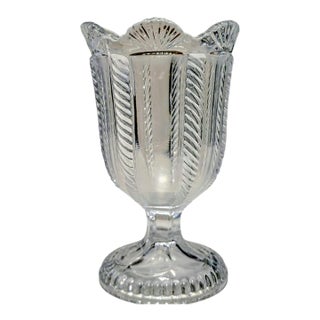 Eapg Boston & Sandwich Glass "Cable" Pattern Spoon Holder (1858) For Sale