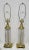 Stunning Pair of Dresden Hollywood Regency Style Lamps. Features a geometric shape on crystal similar to Tiffany Co.'s or...