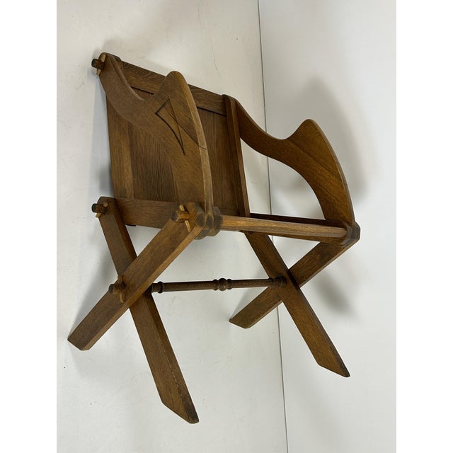 Wood Glastonbury Art & Craft Armchair, England, 1890 For Sale - Image 7 of 10