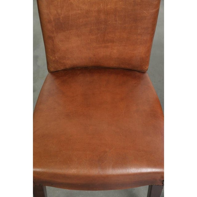 Sheepskin Dining Chairs in Cognac Color, Set of 6 For Sale - Image 11 of 18