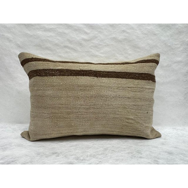 Turkish Hemp Pillow Cushion Natural Beige Brown Pillow Cushion Cover 16" x 24" #30236 Enhance your home decor with our...