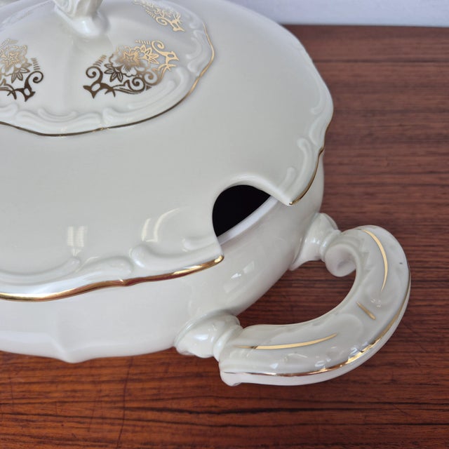 Beige Porcelain Soup Tureen from Bareuther, Germany, 1960s For Sale - Image 8 of 12