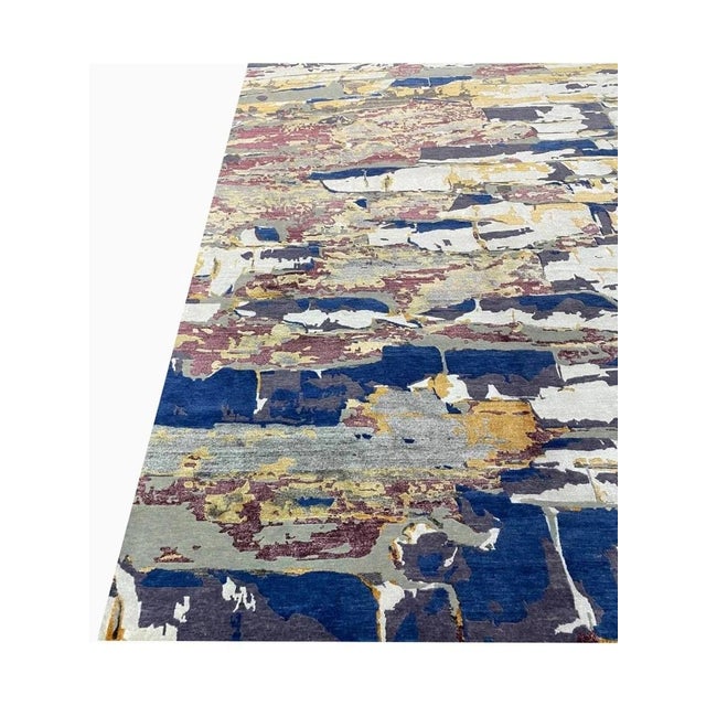 Textile Handwoven Contemporary Abstract Area Rug 10x14 For Sale - Image 7 of 12
