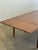 W63 D39 Extended 103 H29 KC24 Leaf W19.5 Teak dining table with completely hidden leaves and angular dining chairs legs....