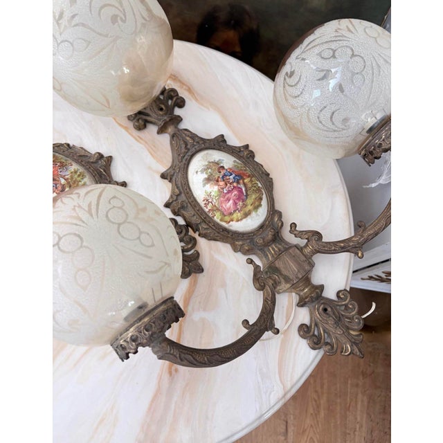 Rococo Vintage French Rococo Style Double-Arm Wall Sconces - Pair For Sale - Image 3 of 10