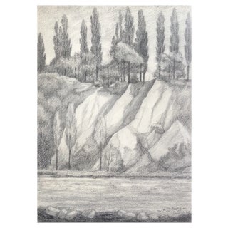 Frédéric Schmied, Bout-du-Monde, Geneva, 1962, Pencil on Paper For Sale