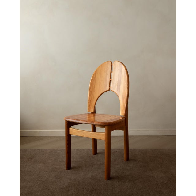 Wood Scandinavian Brutalist Pine Dining Chairs, 1970s, Set of 6 For Sale - Image 7 of 18