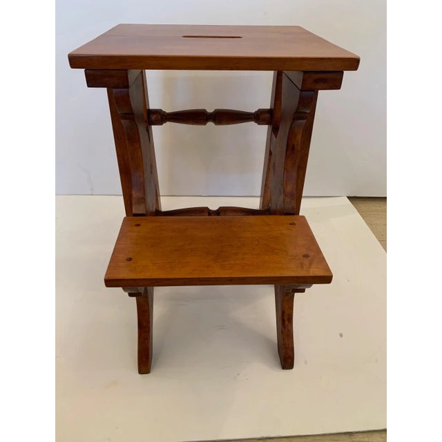 Antique Birdseye Maple Library Steps For Sale - Image 11 of 13