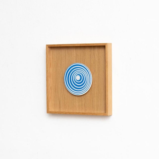 Marcel Duchamp, Blue and White Cerceaux Rotorelief from Konig Series 133, 1987, Wood For Sale - Image 3 of 11
