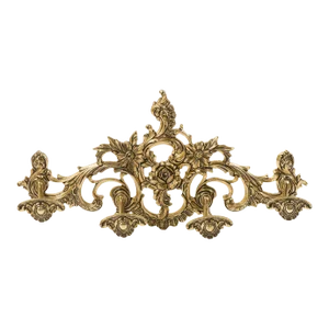 1960s Bronze Wall Mount Coat Rack 4 Large Hooks