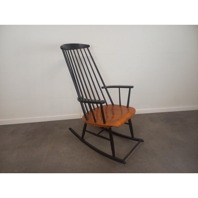 Wood Scandinavian Rocking Chair by Ilmari Tapiovaara for Asko, 1950s For Sale - Image 7 of 15