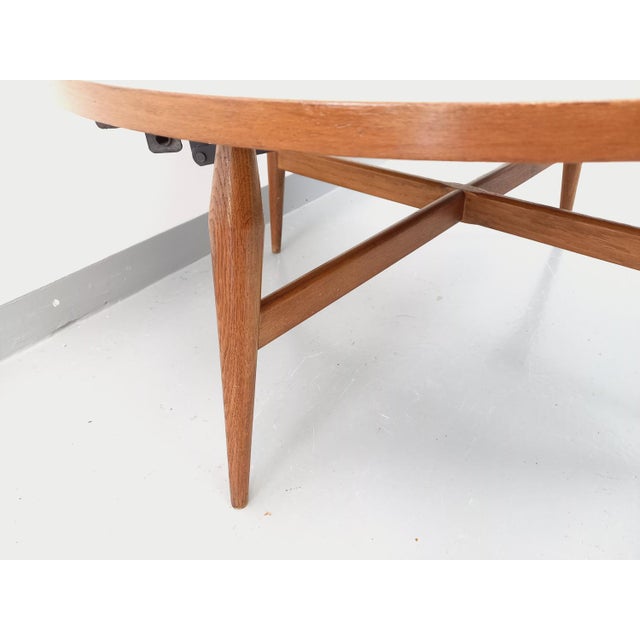Large Vintage Scandinavian Round Coffee Table by Arne Vodder, 1960s For Sale - Image 17 of 18