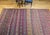 Mid 20th Century Vintage Moroccan Tribal Kilim, Handwoven Wool, Stripe Geometric Pattern, Purple & Yellow, 6x10 For Sale - Image 5 of 17