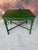 Vintage Mid Century Rattan Side Table With Deep Verdant Lacquer Finish - Newly Painted For Sale - Image 9 of 12