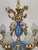 Antique Regency Regal Royal Blue Empire Cherubs Holding Torches Brass Chandelier For Sale - Image 12 of 12