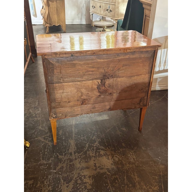 19th C. German Biedermeier Walnut Chest For Sale - Image 9 of 9