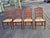 Late 20th Century Set of Six English Oak Faux Bamboo Mahogany Six-Splat Ladder Back Chairs With Rush Seats For Sale In Washington DC - Image 6 of 13