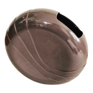 Extra Large Vintage 1980sModern Purple Circular Vase For Sale