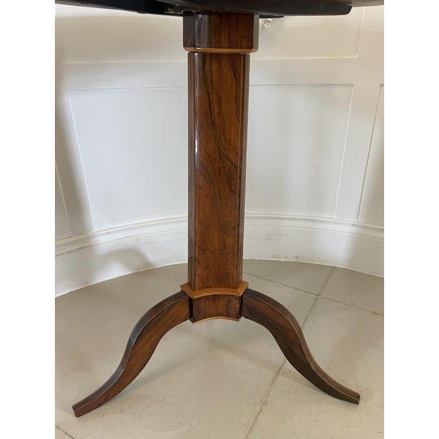 Antique Rosewood Inlaid Circular Table, 1860 For Sale - Image 9 of 11