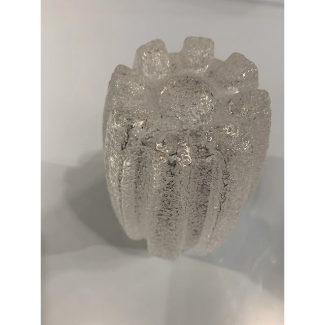 Mid-Century Ice Glass Wall Lights from Limburg, Set of 2 For Sale - Image 6 of 9